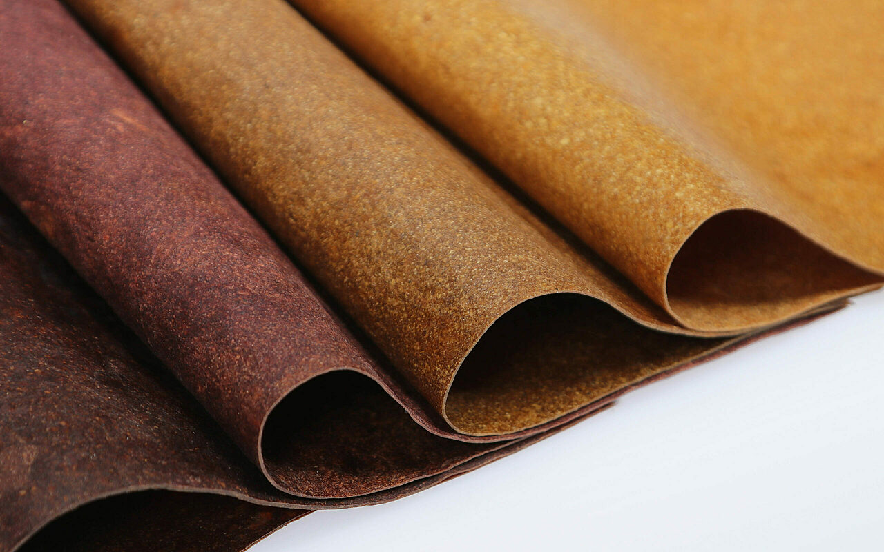 Textiles in different shades.