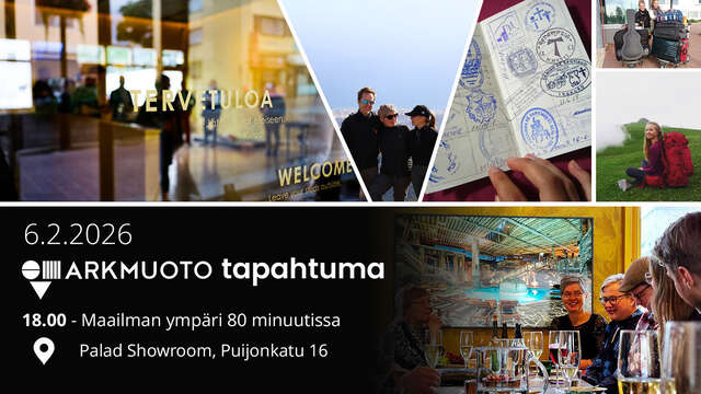 Maailman ympäri 80 minuutissa -tapahtuma Palad Showroomilla tuo yhteen matkailusta kiinnostuneet.