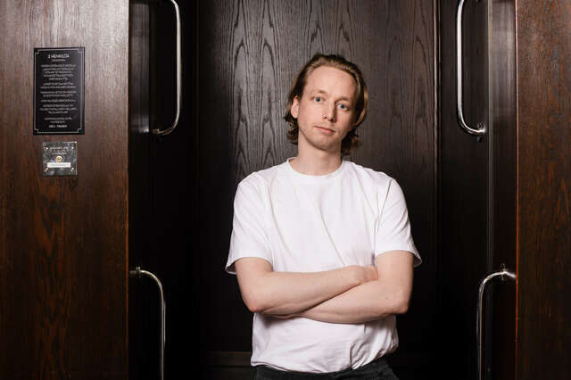 A man looking at the camera