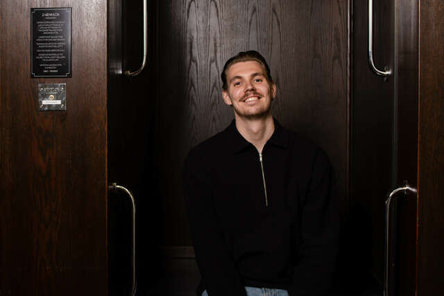 A man looking at the camera