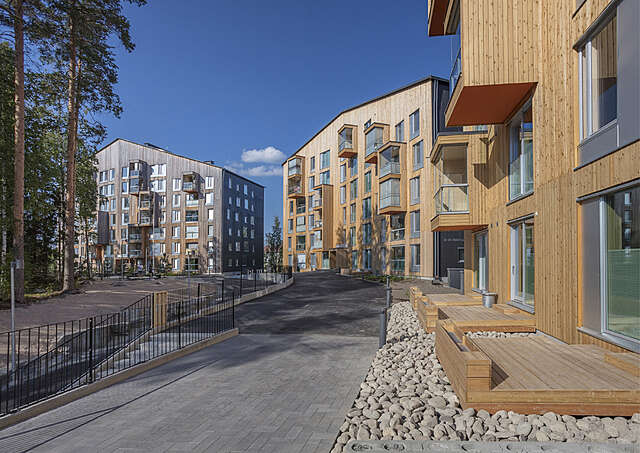 Photo of wooden houses