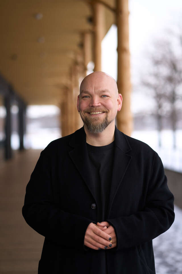 A man looking at the camera