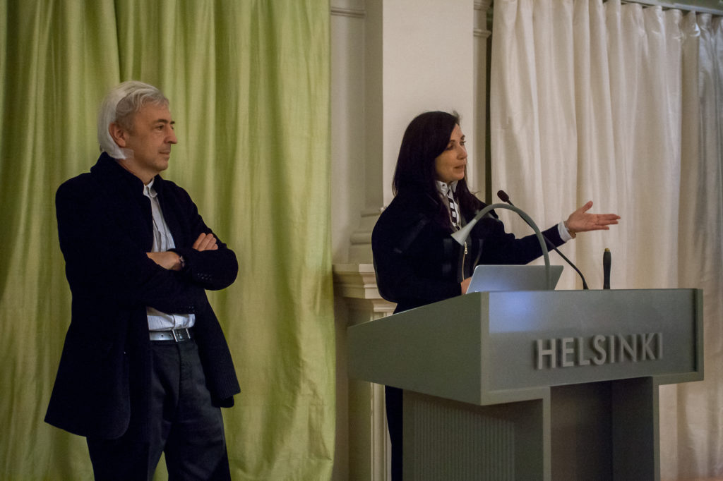 The 12th Alvar Aalto Medal recipients Enrique Sobejano and Fuensanta Nieto in Helsinki. Photo: Juho Haavisto / MFA.