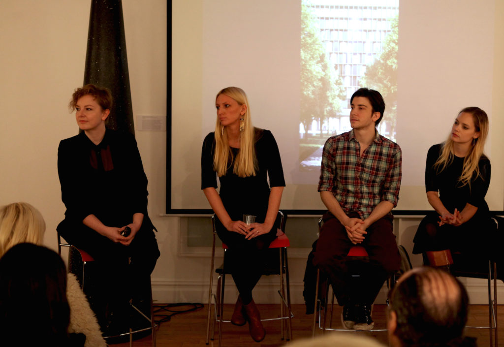 From the left: Miia-Liina Tommila, Emmi Keskisarja together with the performers David Gelles and Caitlin Mehner.