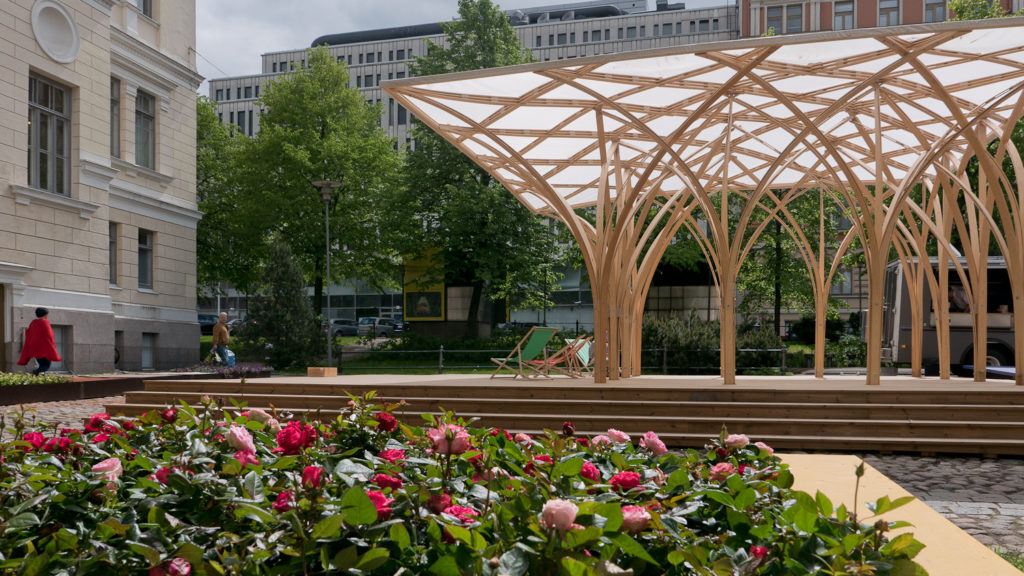 The urban garden around the Säie Pavilion is designed by architect Hannele Grönlund. Photo: Anni Vartola.