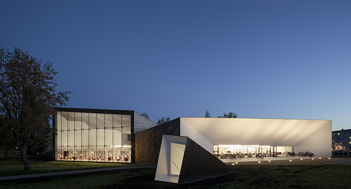 The "Apila" library in Seinäjoki, Finland. Designed by JKMM Architects. Photo by Tuomas Uusheimo.