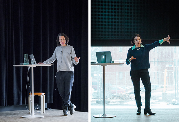 Sabine Dreher (left) and Marguerite Kahrl at the From Border to Home seminar in March, 2017 at Maunula House, Helsinki. photos: Juho Haavisto / MFA